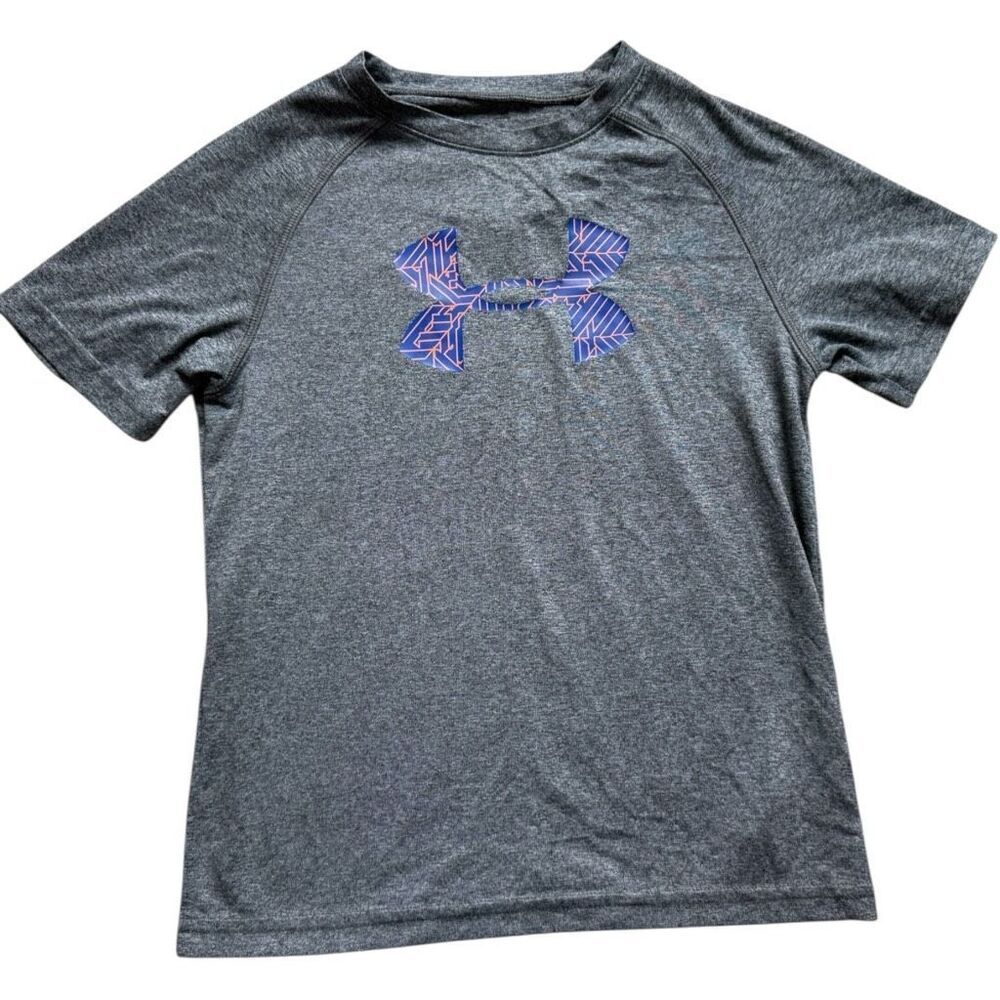 Youth Boys Under Armour Electric Logo Dri-Fit Graphic Tee Shirt - Sz 6
